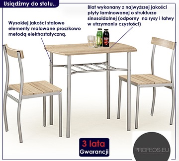 КОМПЛЕКТ СТОЛ+2 СТУЛА, ВЕНГЕ, 2-МЕСТНЫЙ, 2-МЕСТНЫЙ