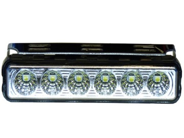 Lampa 6 LED błyskowa kogut miga 12V 24V Pomarańcz