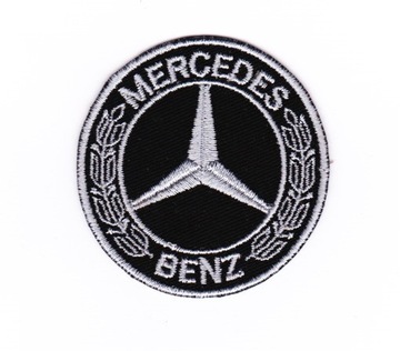 VAR Naszywki MERCEDES 5,5 CM czarno- j. szary 1