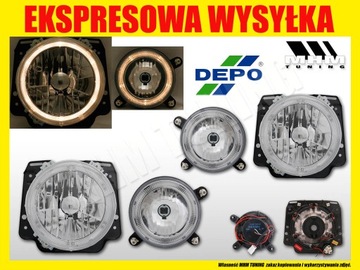 REFLEKTOR LAMPA KPL 4sztuki TUNING RINGI ANGEL EYES DEPO CHROM VW GOLF II 2