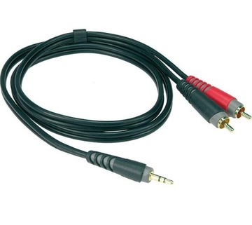 KABELPrzewód miniJACK - 2 x RCA chinch 1m KLOTZ