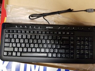 Klawiatura czarna A4tech Rosyjska Cyrylica USB