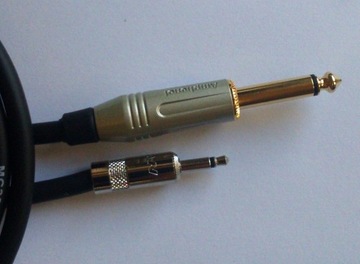 SHELLER duży Jack mono / mini Jack mono 1m