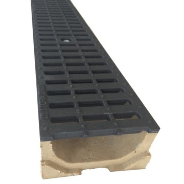 Дренаж Полимербетон В125, высота 100мм, с соединителем