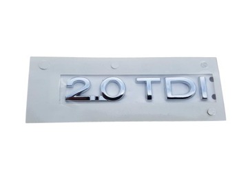 NAPIS 2.0 TDI CHROMOWANY NA TYLNĄ KLAPĘ DO PASSAT B6 2005-2010 ORYGINAŁ