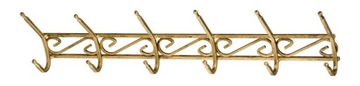 WIESZAK Ścienny KUTY 6ka Wieszaki 60cm HAK Czarny