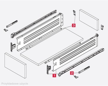 Боковины металлические METALBOX для ящика WHITE 270/150