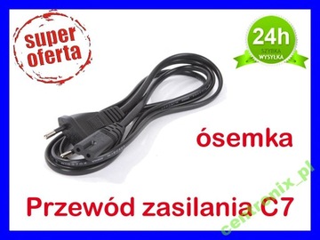 PRZEWÓD KABEL 1,5M ZASILAJĄCY RTV AGD ÓSEMKA 2PIN