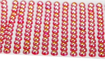 Dżety perełki samoprzylepne opal 6mm/247szt 8kol.