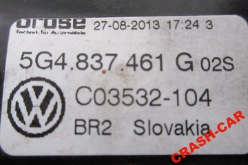 VW GOLF 7 MECHANIZMUS OPUSTIT SKEL 5G4837461G LP