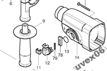 Przełącznik udaru Makita HR2432 HR2450