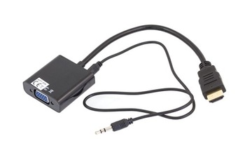 Adapter SAVIO CL-23/B (HDMI M - D-Sub (VGA) F; 0,2
