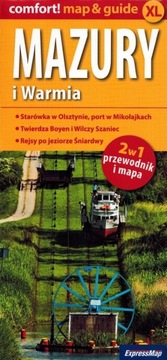MAZURY I WARMIA MINI PRZEWODNIK MAPA LAMINOWANA EXPRESSMAP
