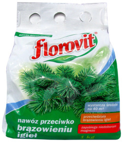 FLOROVIT NAWÓZ PRZECIW BRĄZOWIENIU IGIEŁ 1 kg