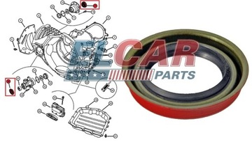 uszczelniacz półosi Dodge Caravan 3.3 3.8 V6 01-07