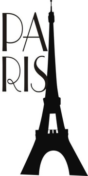 Napis na ścianę naklejka Francja Paris, Paryż 144