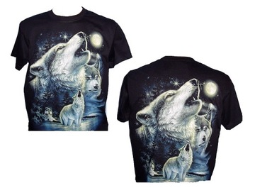Koszulka świecąca wilki ROCK CHANG GR328 M
