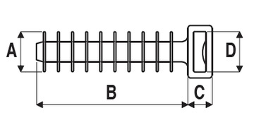 Держатель зажима МОНТАЖНЫЙ ШПИН ø8мм / 100 шт.