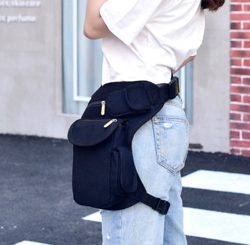 Стильная мужская мотоциклетная сумка на бедро.