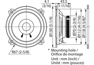 Автомобильные колонки KENWOOD KFC-S1356