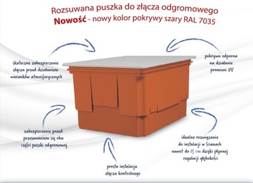 Puszka do złącza odgromowego /regulowana głębokość