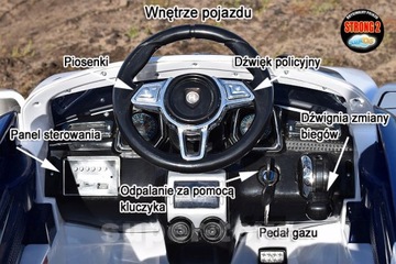 SUPER SAMOCHÓD POLICYJNY NA AKUMULATOR MIĘKKIE KOŁ