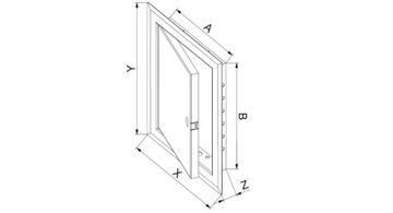 ЗАМОК AWENTA METAL INSPECT DOOR DM 60x60