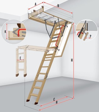 Термочердачная лестница FAKRO LWK Plus 70x120 HQ