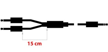 Кабельный кабель 6,3 Jack стерео - 2x моно Klotz 5м