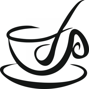 Wodoodporna naklejka na ścianę do kuchni filiżanka KAWA 50 cm