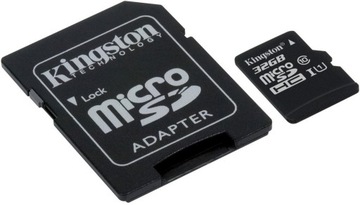 KINGSTON CANVAS micro SDHC 32 ГБ + SD-АДАПТЕР 80 МБ/с