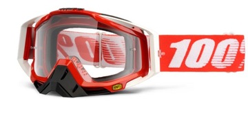 100 PROCENT RACECRAFT FIRE RED SZYBKA CLEAR MX DH