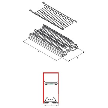 Suszarka do naczyń - Ociekacz 90cm Biała - JAKOŚĆ!