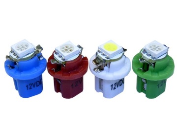 T5 LED SMD x3 R5 oprawa B8.5D zegar deska MOC 12V