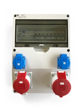 ROZDZIELNIA GOTOWA GNIAZDA 2x230V|1x16A/1x32A 400V