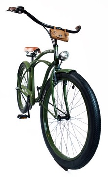 Мужской велосипед Beach Cruiser 26 US ARMY RoyalBi 3 скорости Shimano зеленый ретро