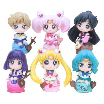 FIGURKI ANIME SAILOR MOON ICE CREAM ZESTAW 6 SZTUK