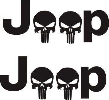 JEEP PUNISHER 2szt naklejki 15x6cm RÓŻNE KOLORY