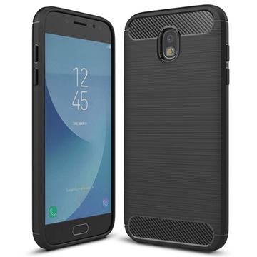 Etui Obudowa Carbon case guma na tył nakładka do Samsung Galaxy J7 2017