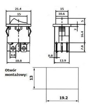 Переключатель с подсветкой AC 3pin/2pos, оранжевый, 92G