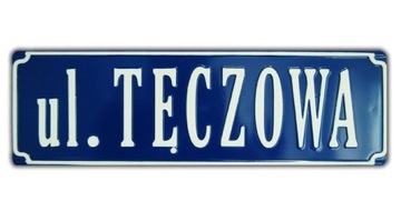 SOLIDNA TABLICA Z NAZWĄ ULICY, 70 x 15 cm, ALU!