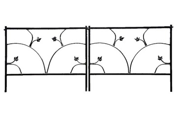 PŁOTEK OGRODOWY METALOWY 100 x 80 cm obrzeże ogród