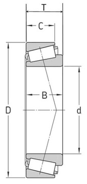 XC 06536CD/DC TIMKEN Конический роликоподшипник 21,9x45x16,6