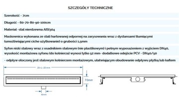 Линейный слив SANITLINE 90см 2в1 406 КЕРАМИКА