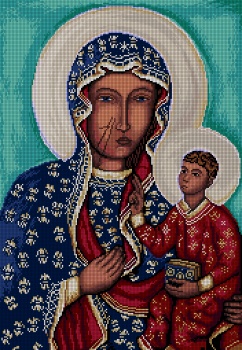 Zestaw do haftowania krzyżykami Matka Boska Częstochowska 58x40cm (7154)