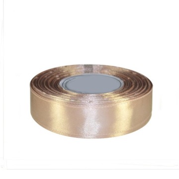 Tasiemka satynowa 25mm 32mb BEŻOWY 8129 wstążka