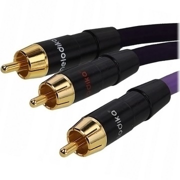 Melodika MDSWY15 Kabel do subwoofera typu Y (RCA-2xRCA) Purple - 1,5m