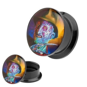 TUNELE AKRYLOWY TUNEL PLUG FREDDY KRUEGER 18 mm