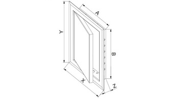 ЗАМОК AWENTA METAL INSPECT DOOR DM 40x60