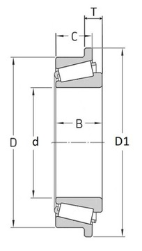 EC40987.H206 Конический роликовый подшипник SNR 25x59x4